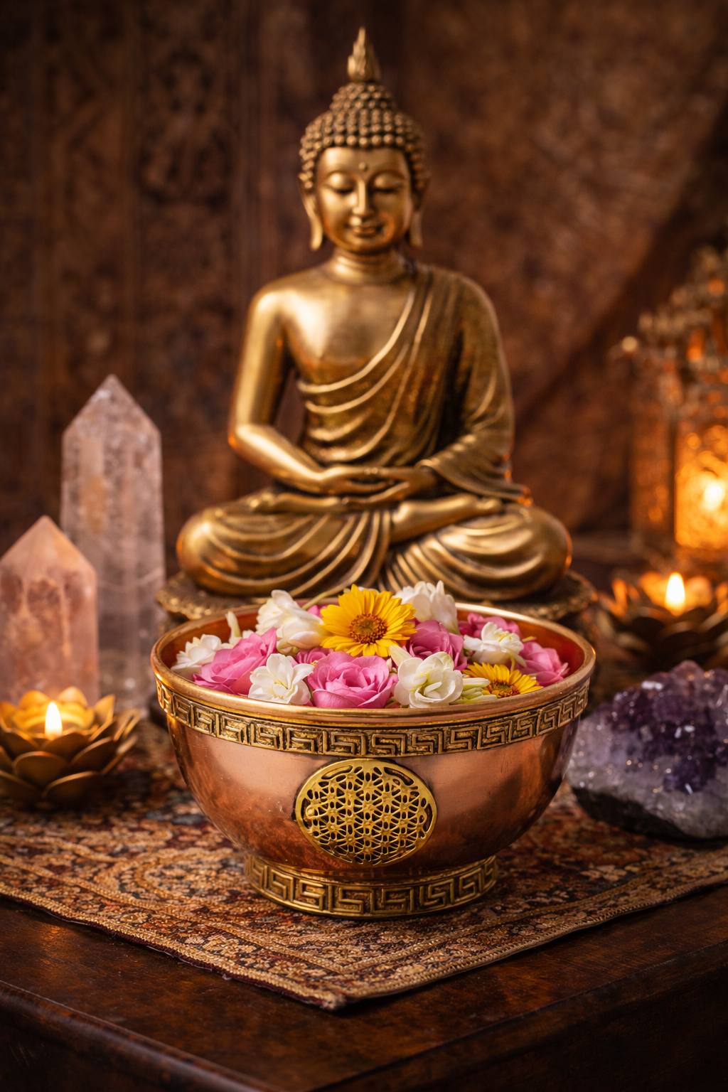 Flower of Life Copper Bowl