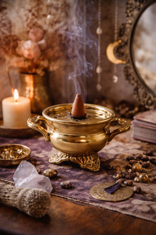 Small Brass Footed Burner