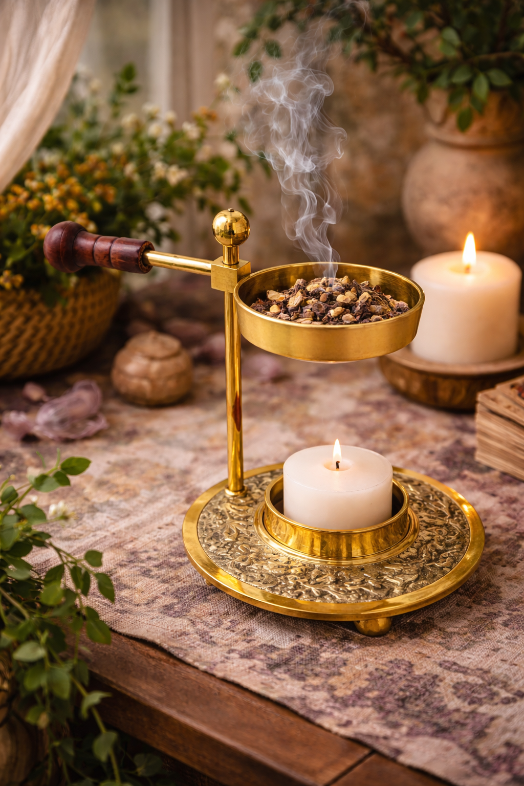 Adjustable Brass Incense Burner – Casa Amaranthine